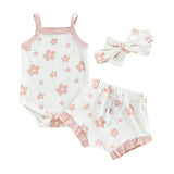 Summer Floral Baby Girl Clothes Set