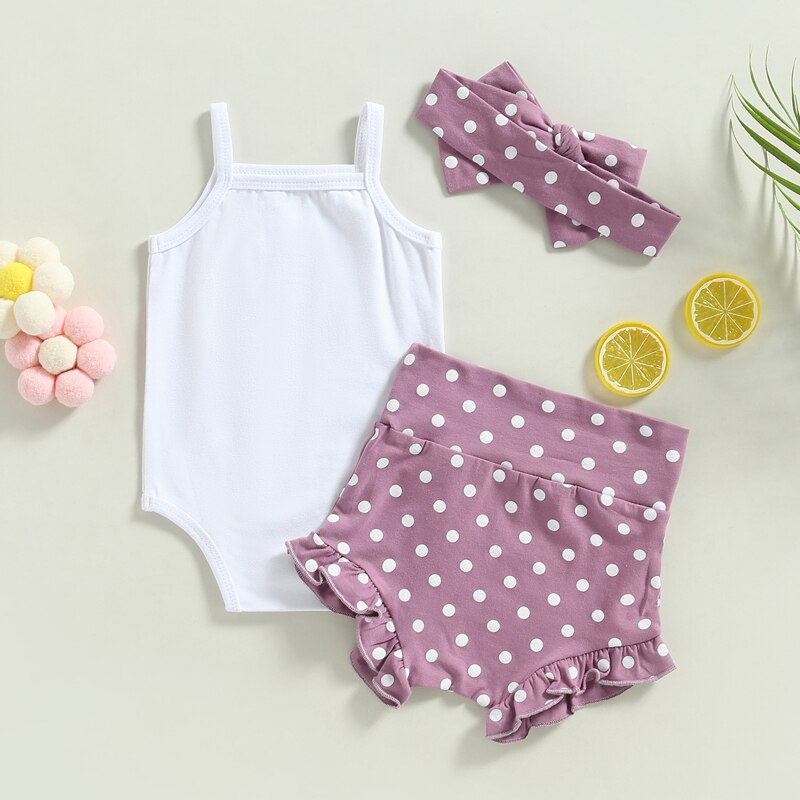 Lovely Rainbow Print Summer Clothes for Toddler Baby Girls