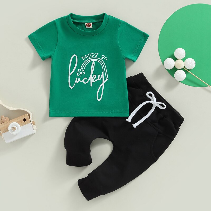 Celebrate St. Patrick's Day with this Toddler Boy Summer Clothes Set!