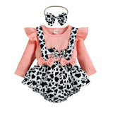 Adorable 3-Piece Animal Printed Baby Girl Clothes Set for 0-24 Months
