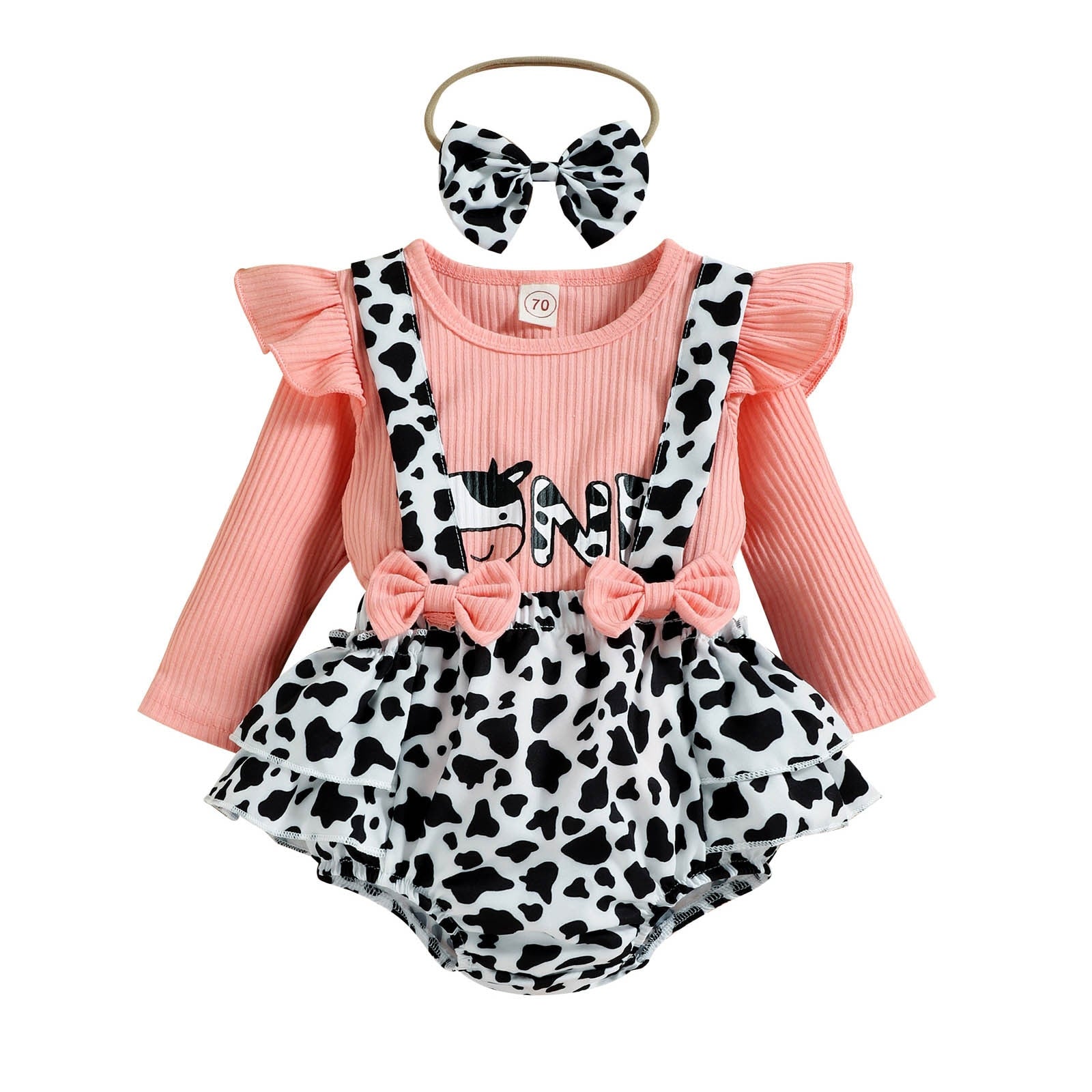 Adorable 3-Piece Animal Printed Baby Girl Clothes Set for 0-24 Months