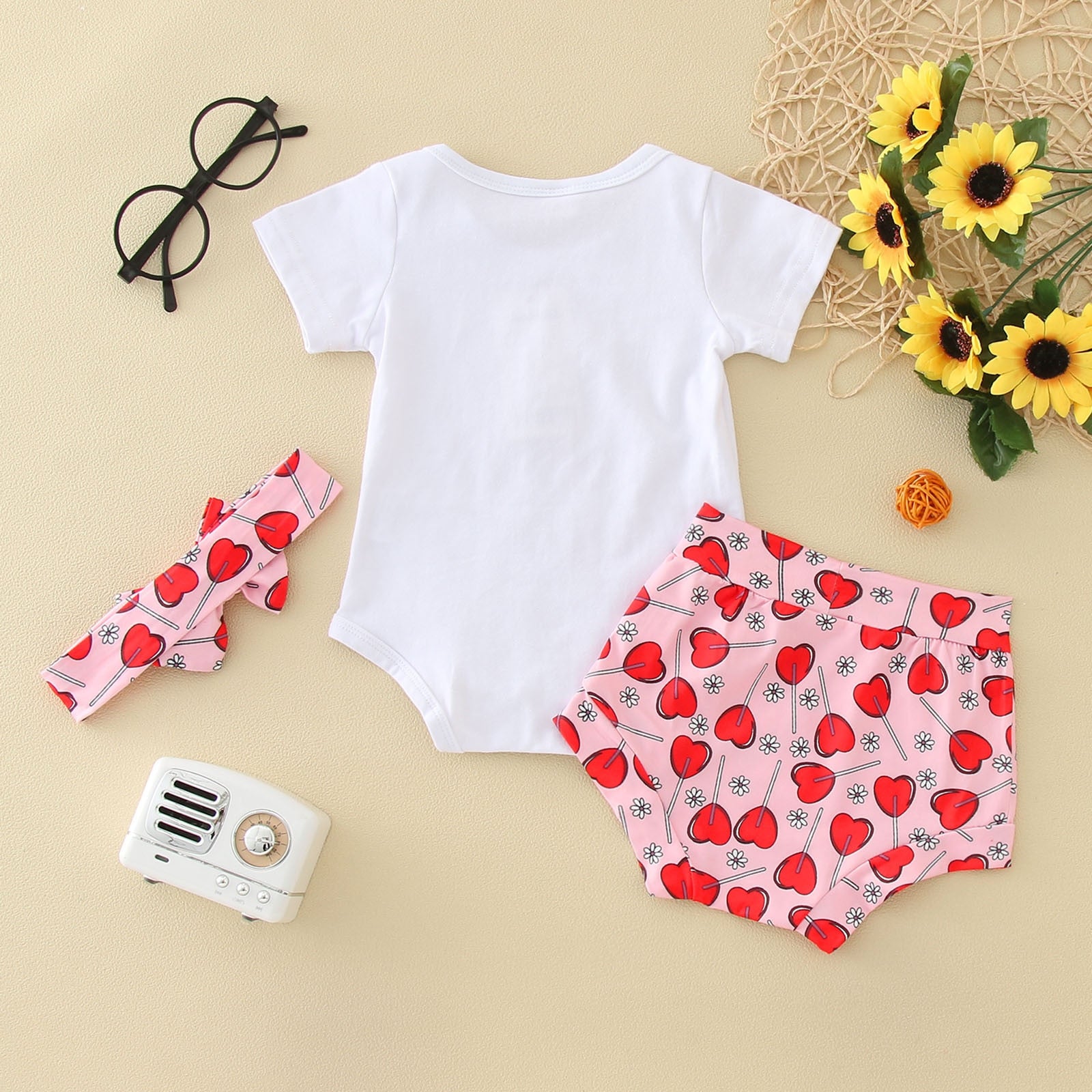 Celebrate Valentine's Day in Style with 3-Piece Baby Girl Outfits