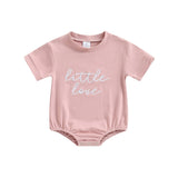 Baby Romper with Embroidered Letters - Babbez