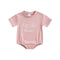 Baby Romper with Embroidered Letters - Babbez