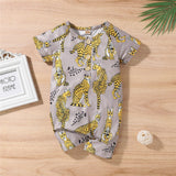 Adorable Baby Cheetah Rompers for Boys - Perfect Summer Sleepwear!
