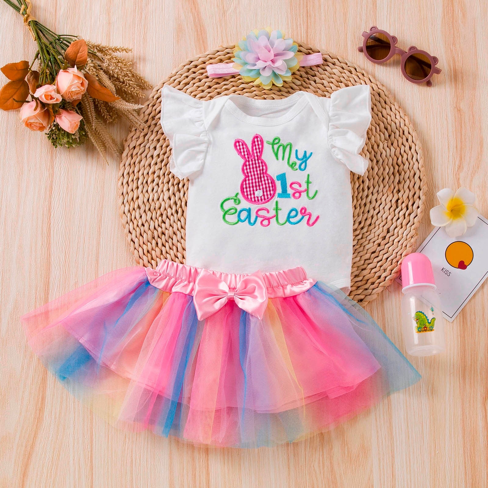 Adorable 0-18 Months Baby Girls My First Easter Outfits