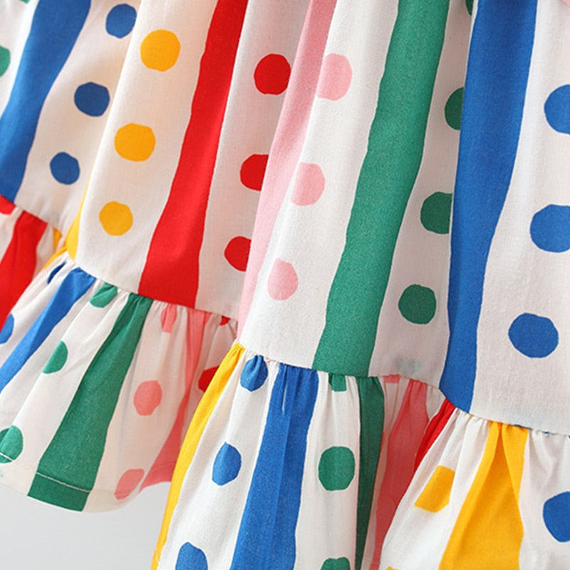 Colorful Polka Dot Birthday Party Dresses for Baby Girls