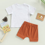 Fashionable Summer Clothes for Newborn Baby Boys - Cattle Letter Print