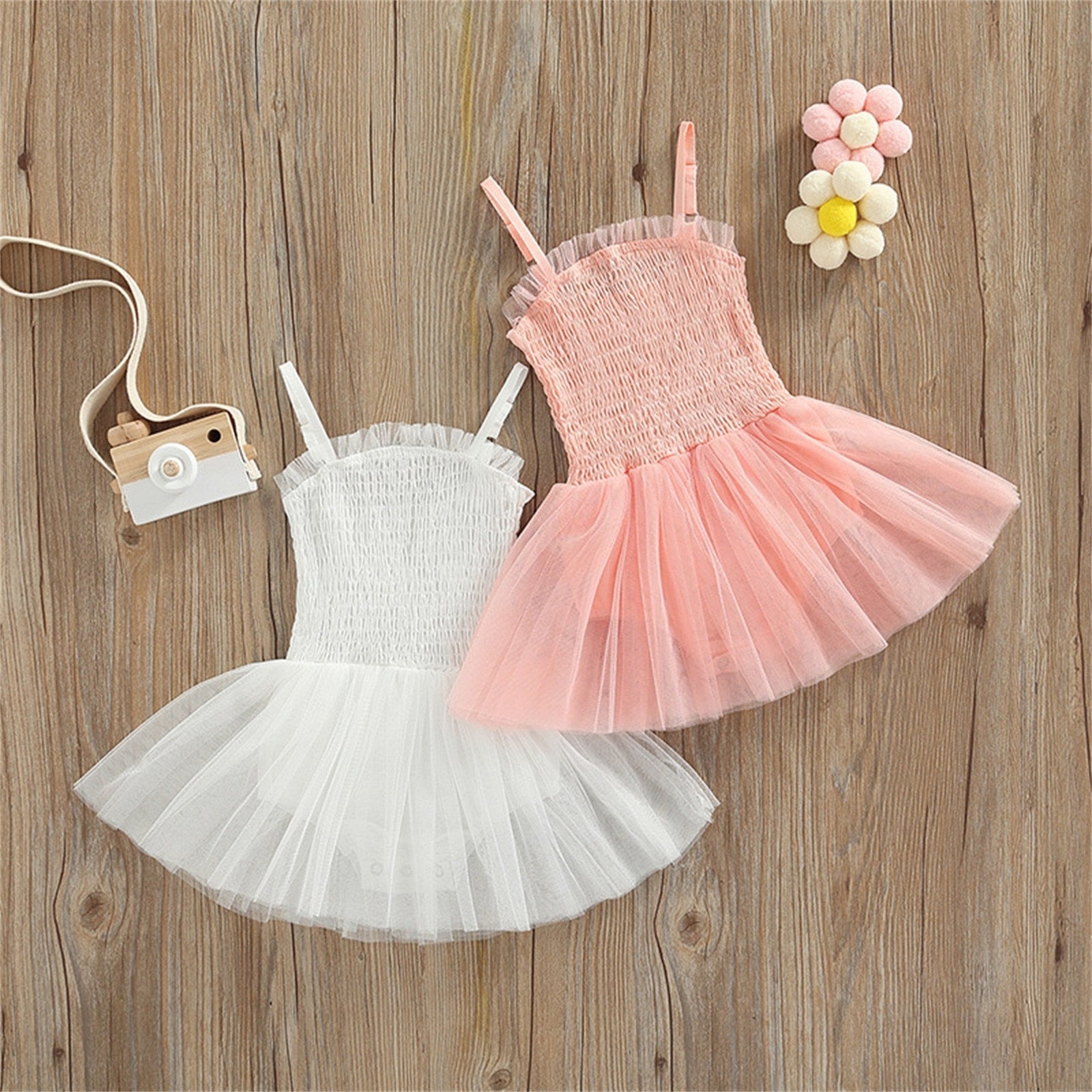 Adorable Baby Girls Princess Dress for Summer Events | Newborn Tulle Suspenders Jumpsuit Clothes for Party and Wedding