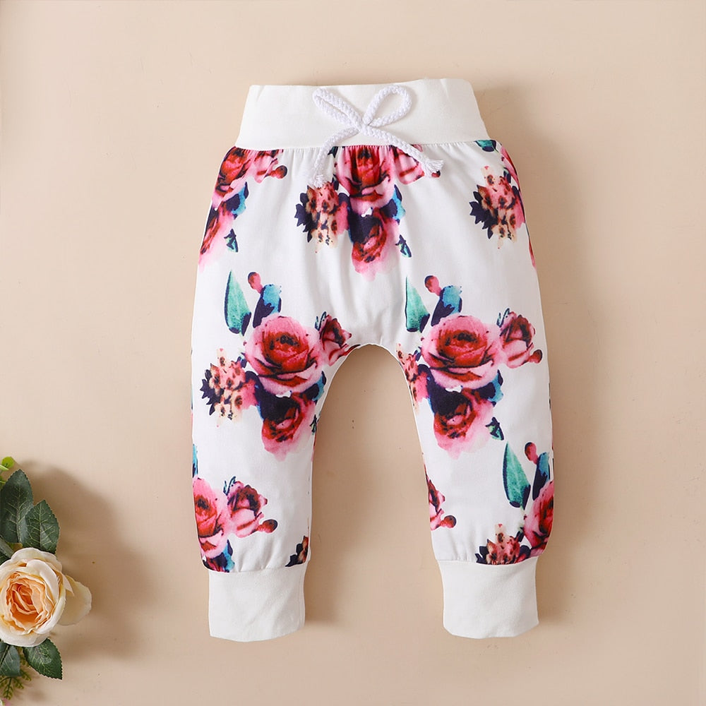 Baby Girls Clothing Sets - Hoodie Long Sleeve Tops + Pants + Headband Cotton Kids Tracksuits