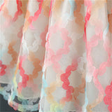 Solid Color Birthday Party Baby Girl Princess Evening Dresses Summer Kids Bowknot Puff Sleeves Children Clothes 0 To 3 Y Toddler