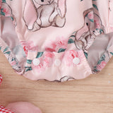 Adorable Newborn Baby Girls Easter Outfits - Ruffle Fly Sleeve Rabbit Romper Jumpsuits