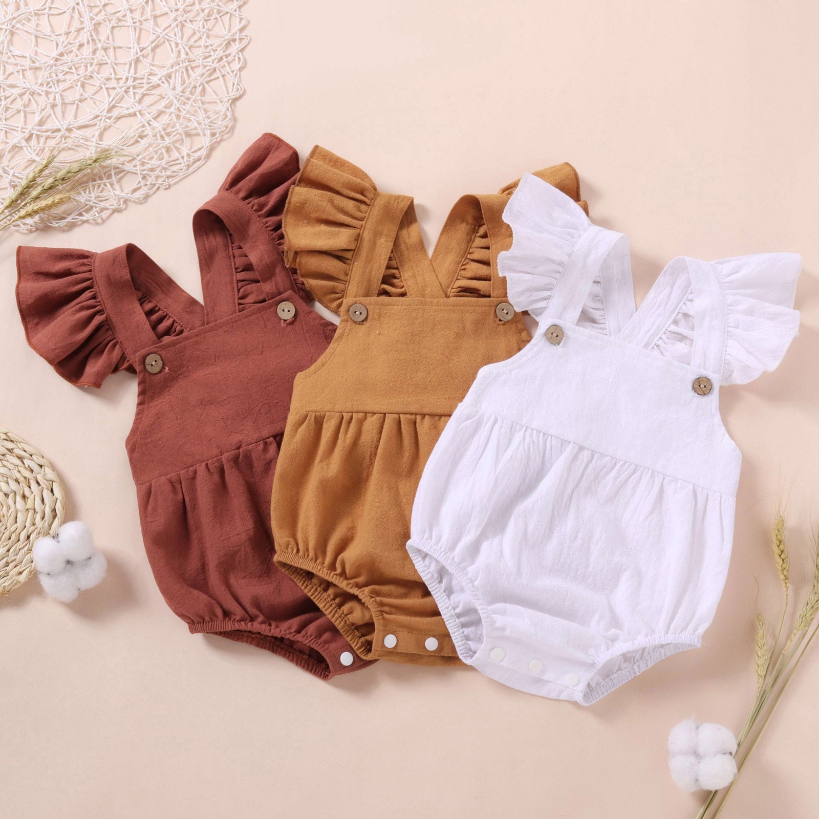 Newborn Infant Baby Boy Girl Bodysuit: Sleeveless, Backless, Summer Jumpsuit