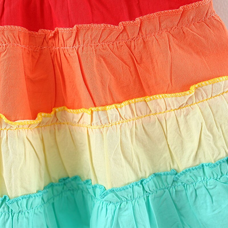 Colorful Rainbow Princess Dress for Baby Girls