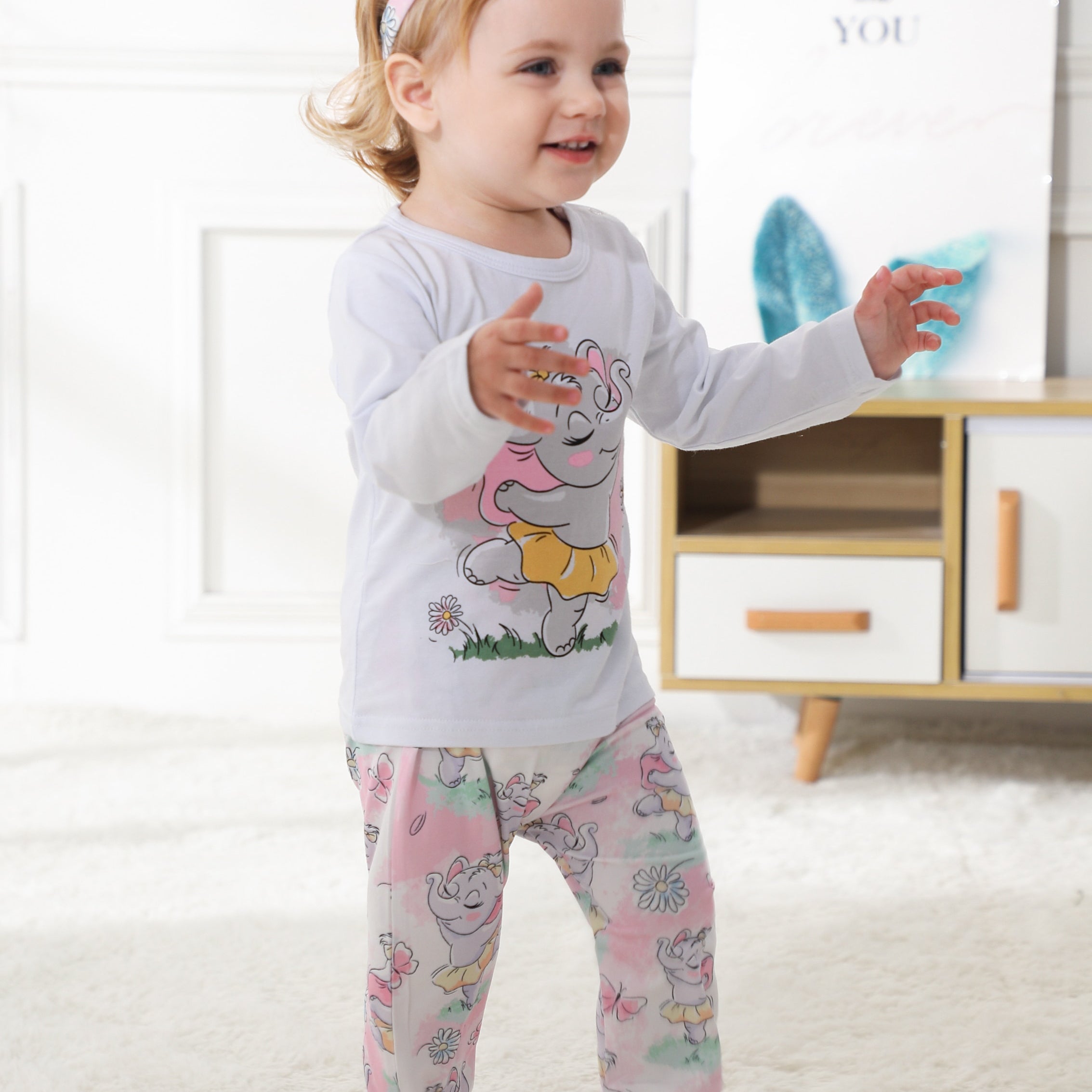Adorable Animal Print Newborn Baby Girl Clothes Set