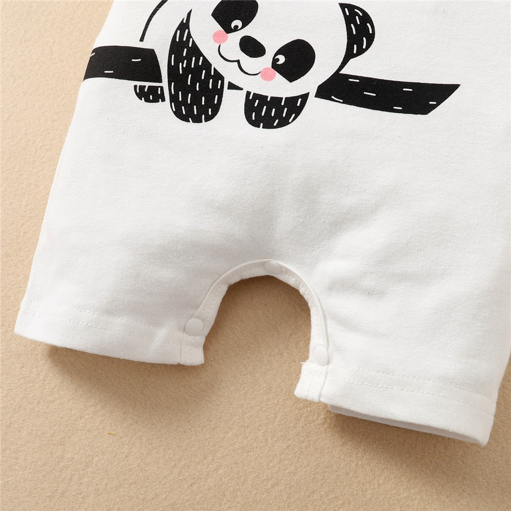 Cartoon Baby Boys Clothes with Hat, 0-18M Summer Infant Sleepwear