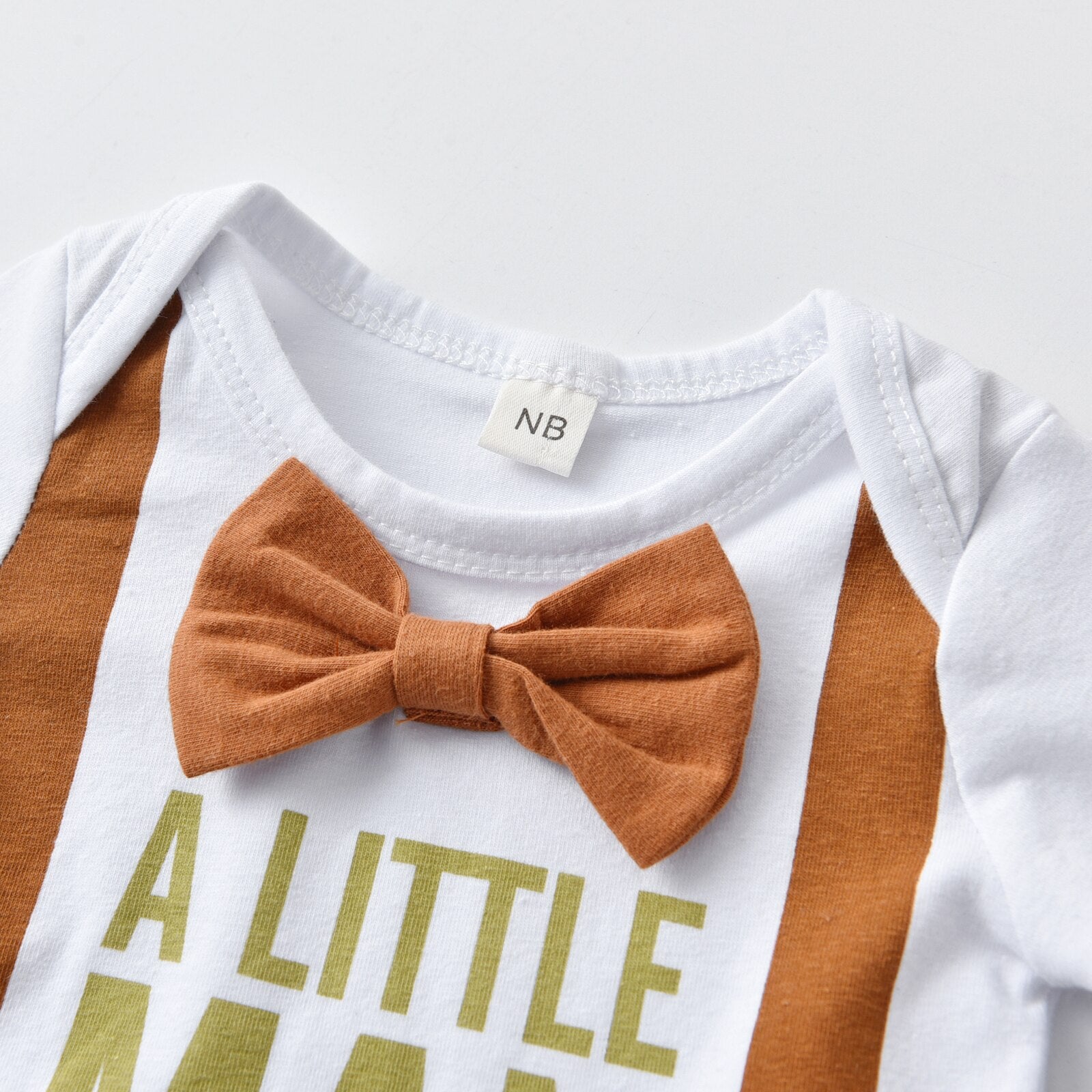 Stylish Newborn Baby Boys Clothing Set with Bowtie Romper Bodysuit, Pants, and Hat