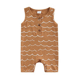 Newborn Baby Romper with Printed Pattern - Babbez