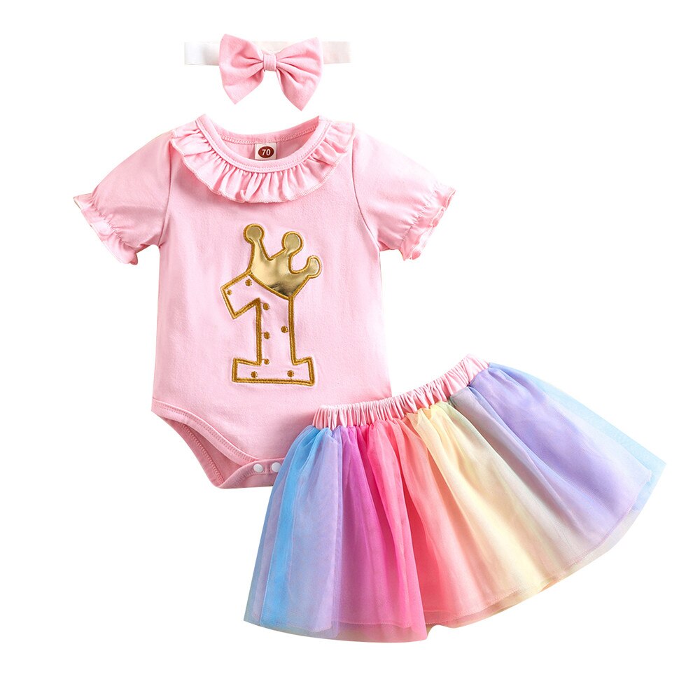 "My First Birthday" Baby Girls Costume Set