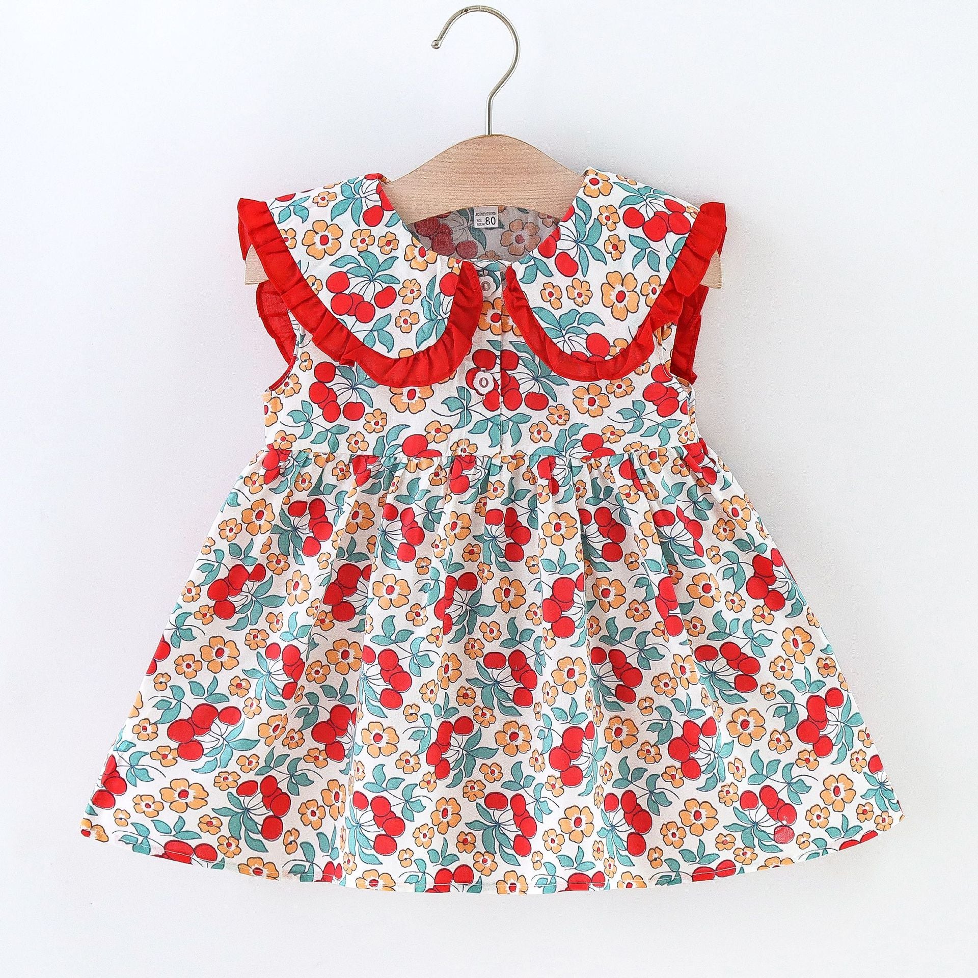 Sweet Toddler Girls Sleeveless Floral Dresses