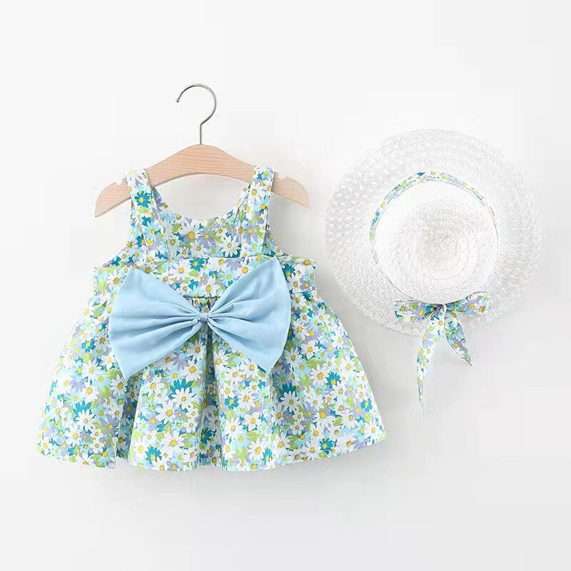 Sweet Summer Dresses for Baby Girls: Flower Prints with Bow Accents