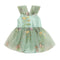 Baby Girl Princess Romper Dress with Floral Embroidery and Lace Mesh - Babbez