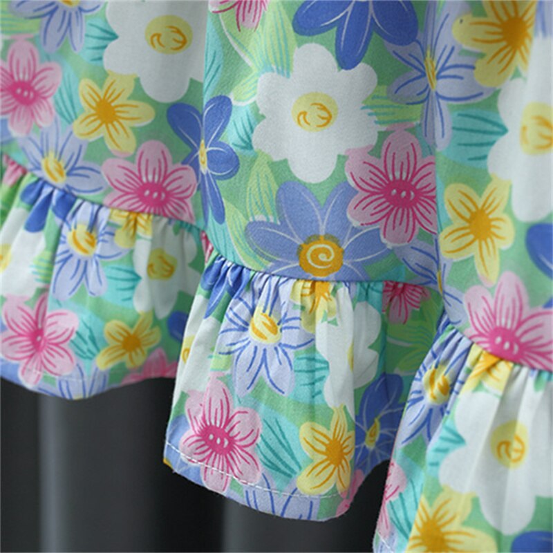 Sweet Summer Sleeveless Dresses for Baby Girls with Flower Bow Knot Detail