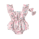 Adorable Newborn Baby Girls Easter Outfits - Ruffle Fly Sleeve Rabbit Romper Jumpsuits