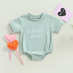 Baby Romper with Embroidered Letters - Babbez
