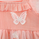 Sweet Baby Girl Party Dress with Sleeveless Wings