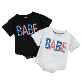 Funny Infant Short Sleeve Romper for Baby Boys and Girls, 0-24 Months