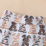 Summer Newborn Baby Girls Independence Day Clothes Sets Rabbit Letter Print Short Sleeve Tassels T-shirts+Shorts Casual Outfits