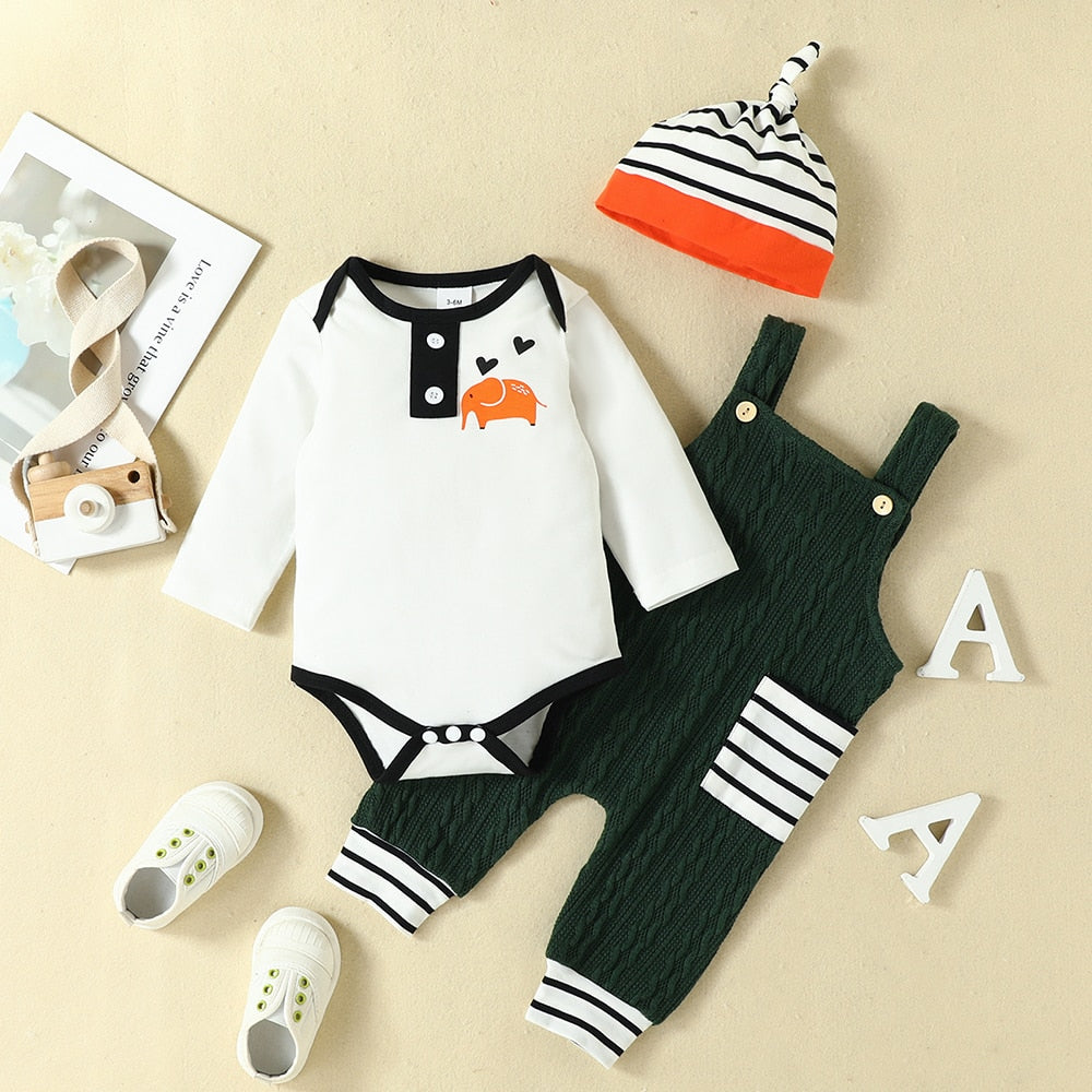 Stylish and Comfortable 3-Piece Outfit Set for Baby Boys