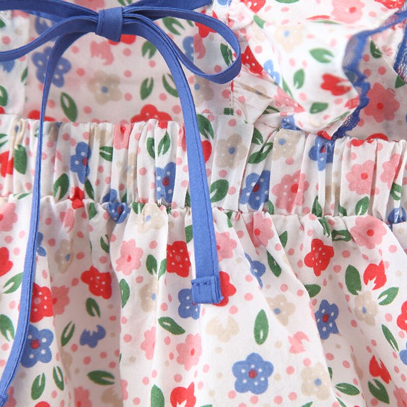 Summer Floral Sleeveless Dress for Baby Girls