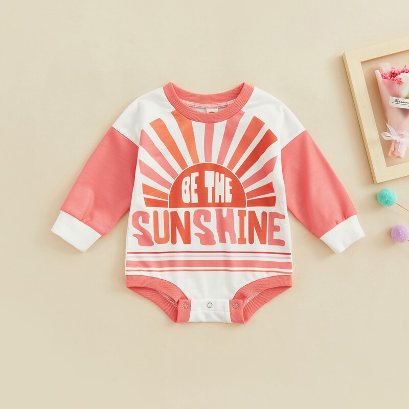 Fashionable Autumn Sweatshirt Rompers for Newborn Baby Girls and Boys