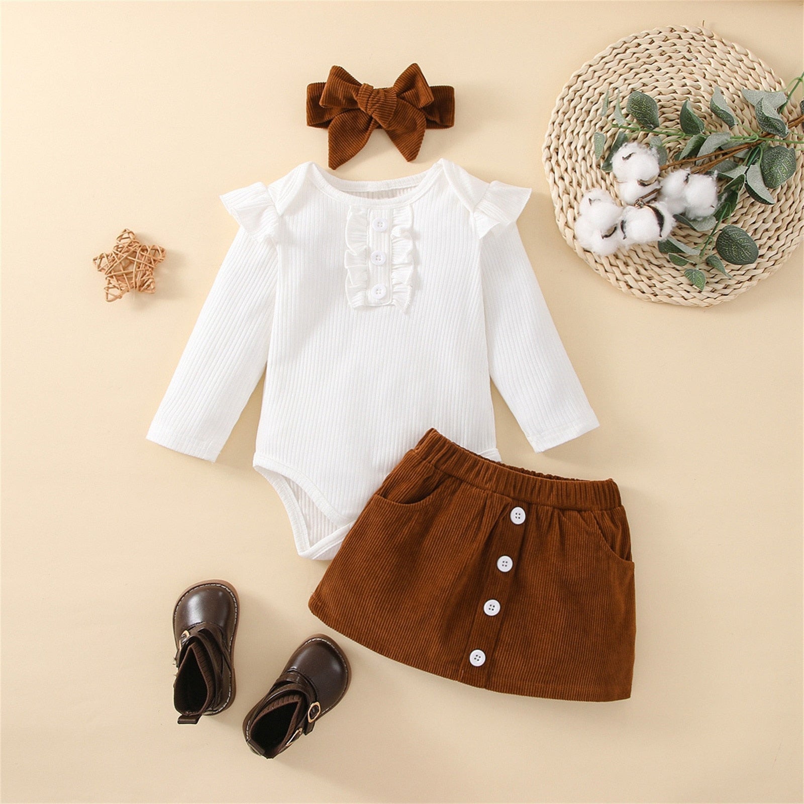 Stylish and Comfortable Infant Baby Girls Clothes Sets for Spring