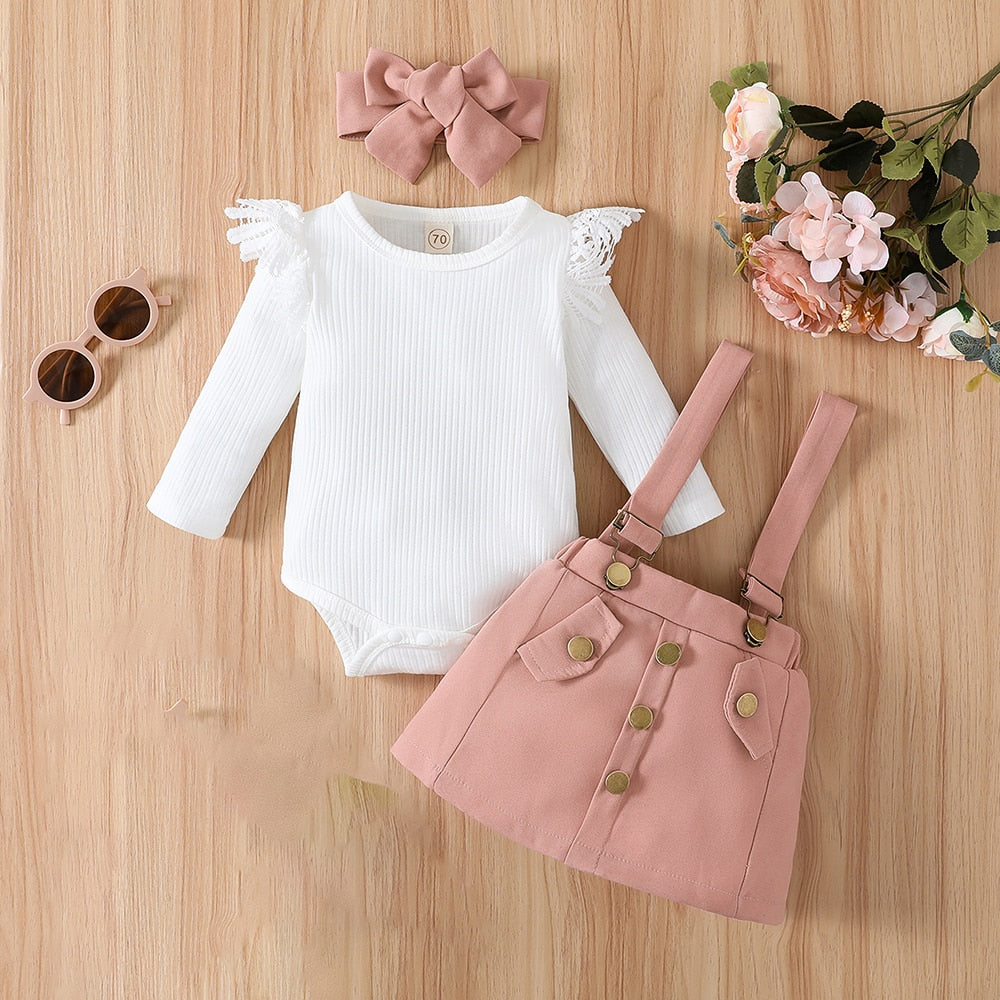 Stylish and Adorable Baby Girl Clothes Set - Perfect for Spring and Autumn