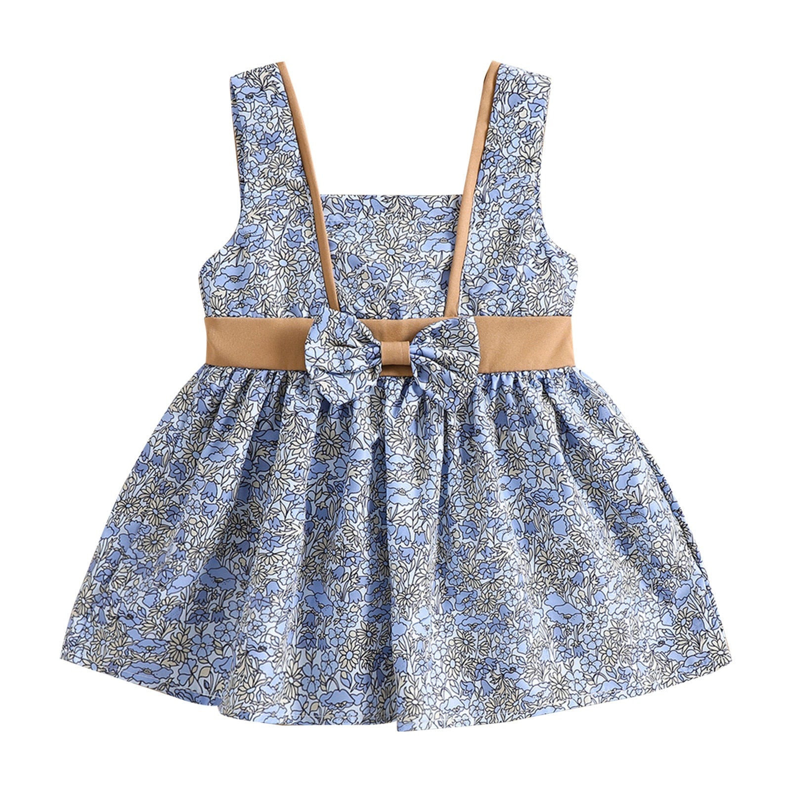 Adorable Newborn Infant Baby Girls Floral Sleeveless Princess Dress