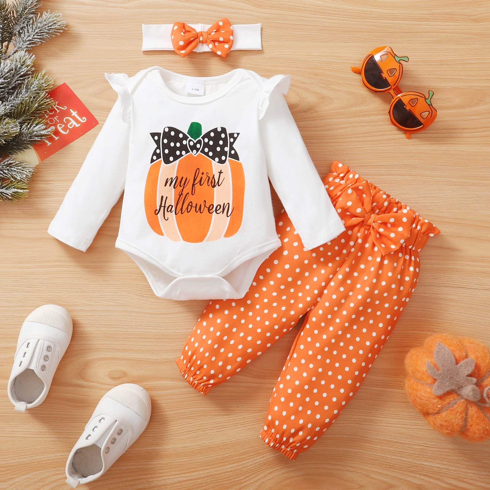 Celebrate Baby's First Halloween with Our Adorable 3-Piece Outfit Set