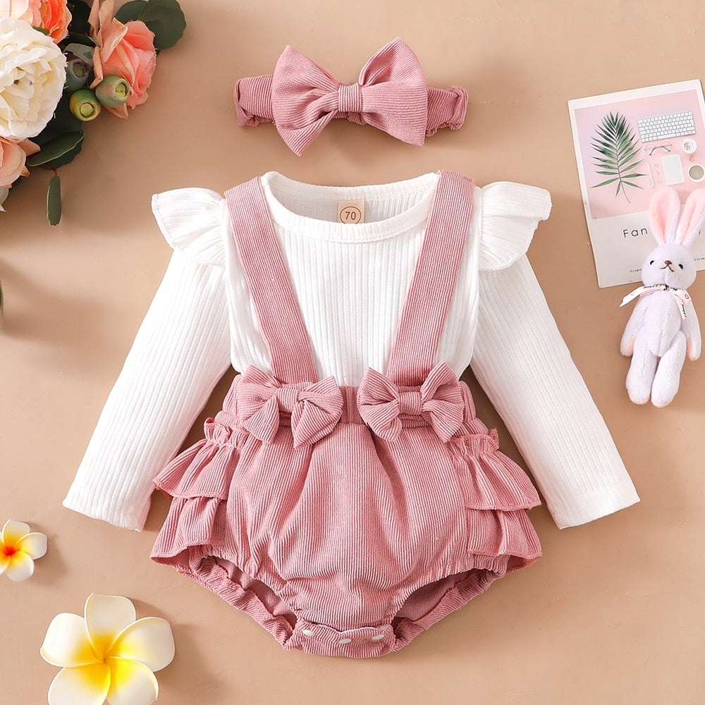 Stylish and Comfy Romper Outfit for Baby Girls - Perfect for All Seasons