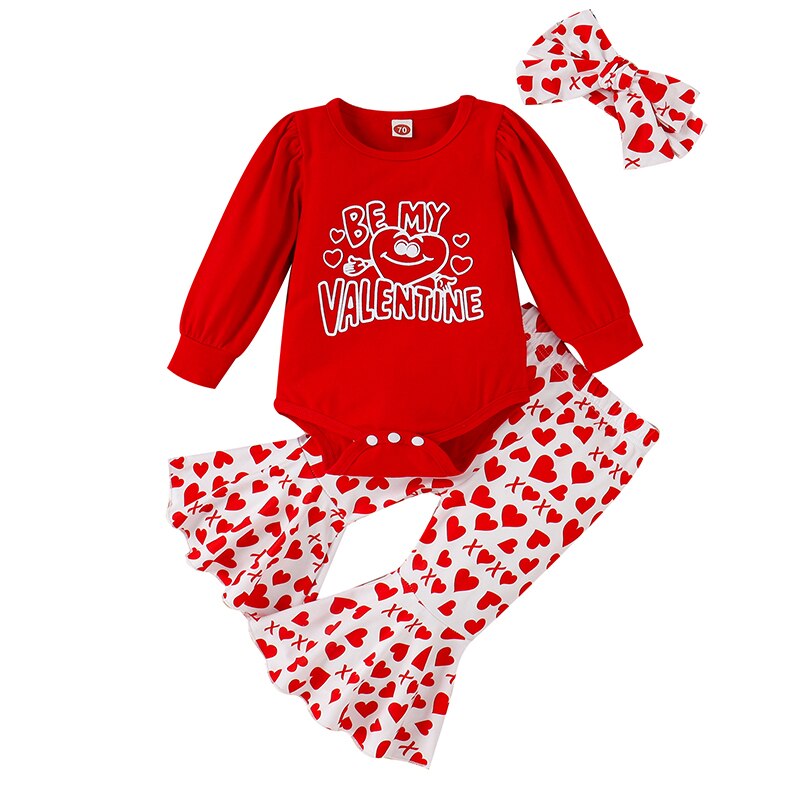 Adorable Valentines Day Outfit for Infant Baby Girls