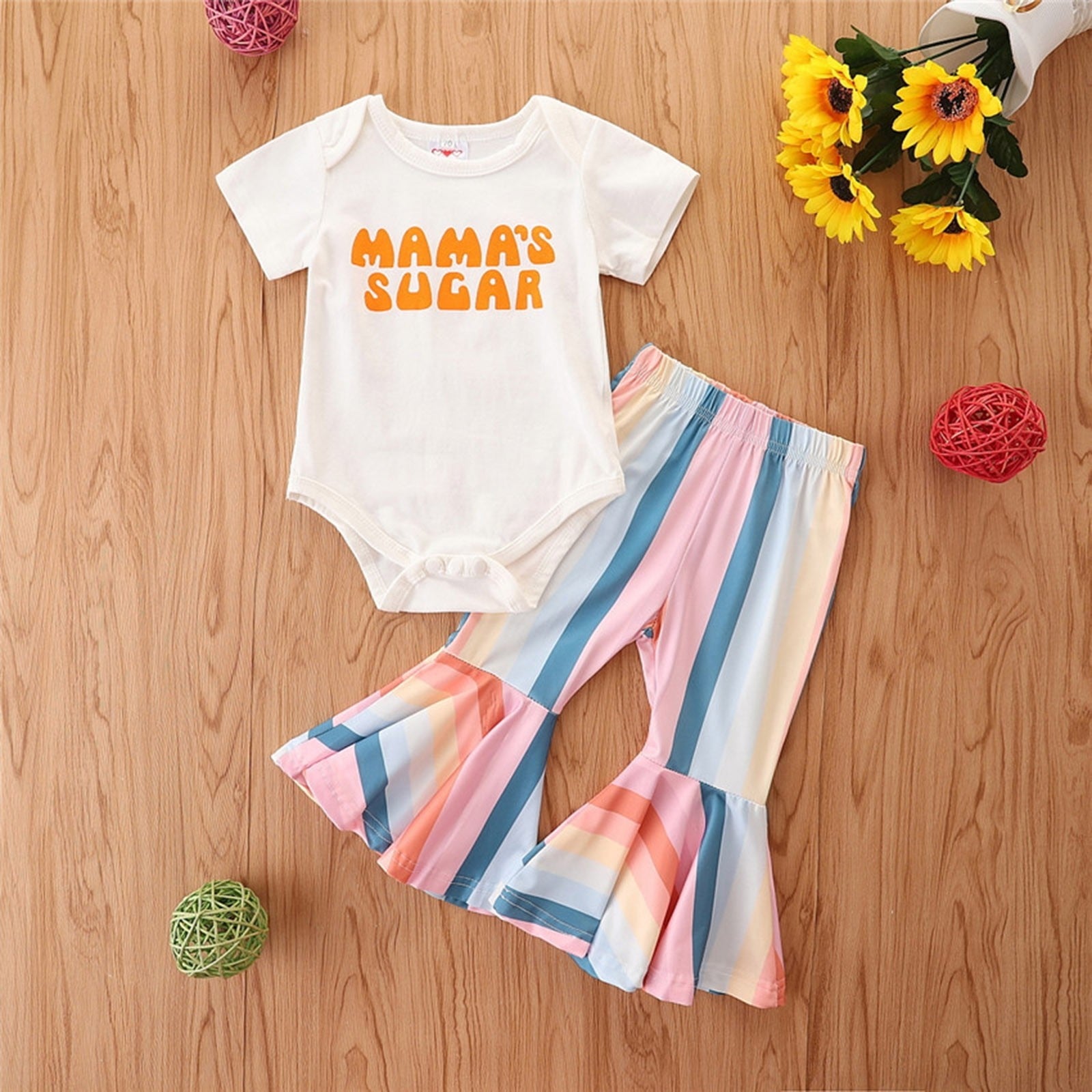 Fashionable Two Piece Sets for Infant Toddler Baby Girls