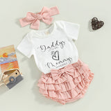Princess Newborn Baby Girls Summer Clothes Set