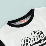 Newborn Baby Boys Summer Rompers with Contrast Color and Letter Prints - Babbez