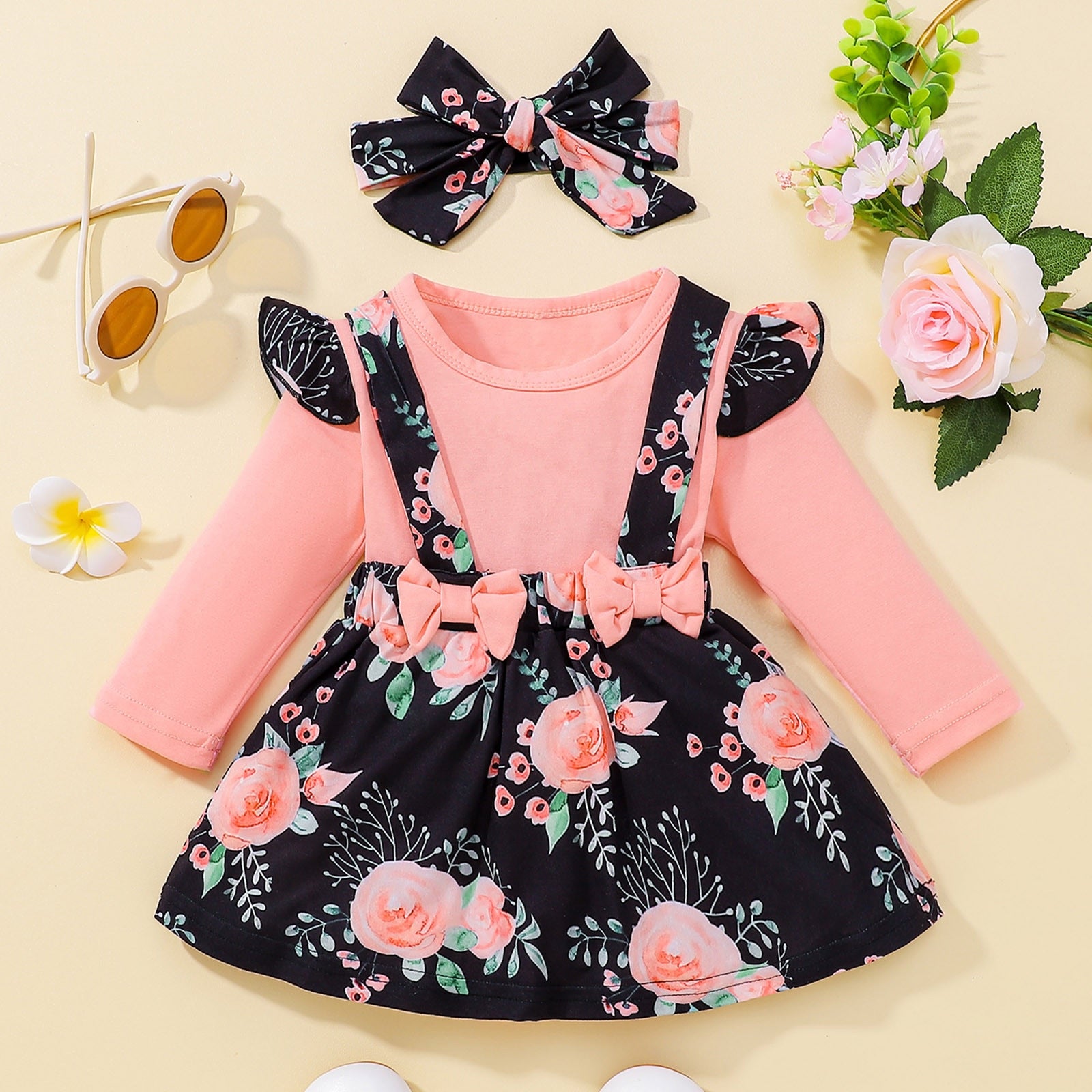 Cute and Cozy Knitted Floral Newborn Baby Girl Clothes Sets