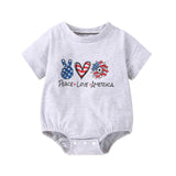 Cute Toddler Girls' Short Sleeve Letter Print Romper for Summer