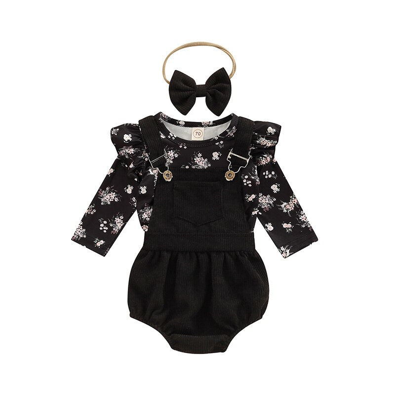 Vintage Autumn Newborn Baby Girls Clothes Sets