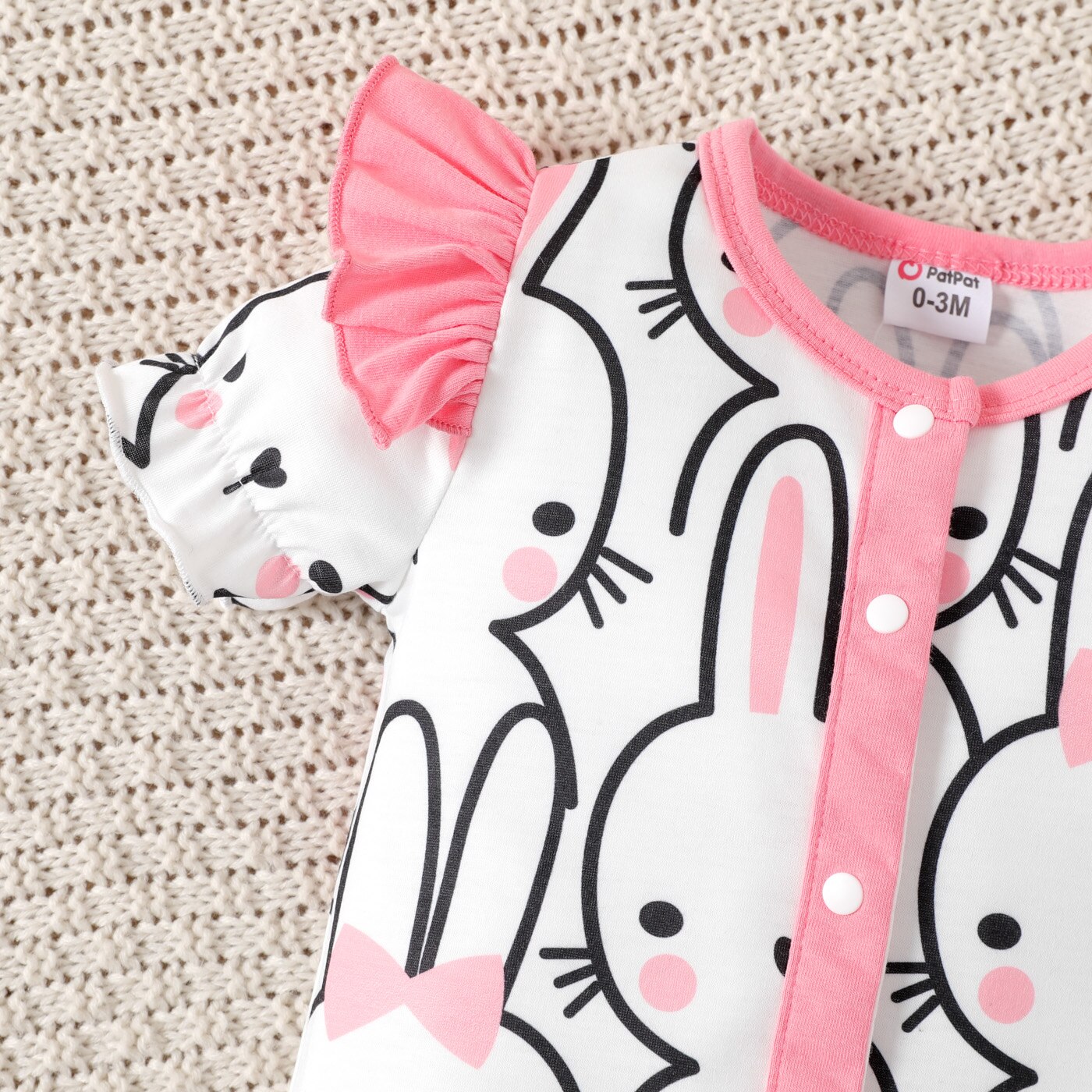 Easter Bunny-themed Baby Girl Jumpsuit and Headband Set