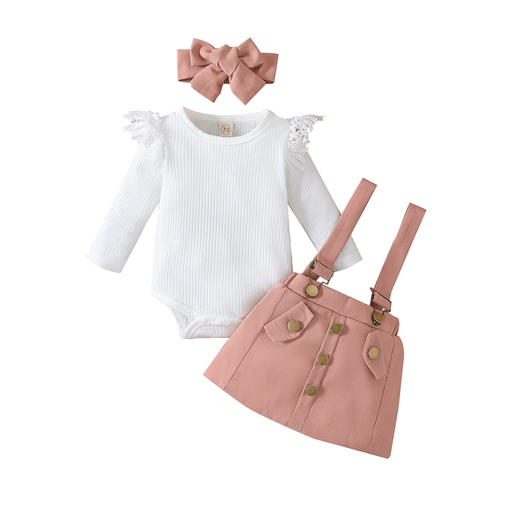 Stylish and Adorable Baby Girl Clothes Set - Perfect for Spring and Autumn