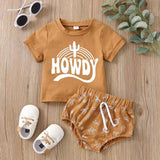 Adorable Cactus Print Summer Outfit for Baby Boys